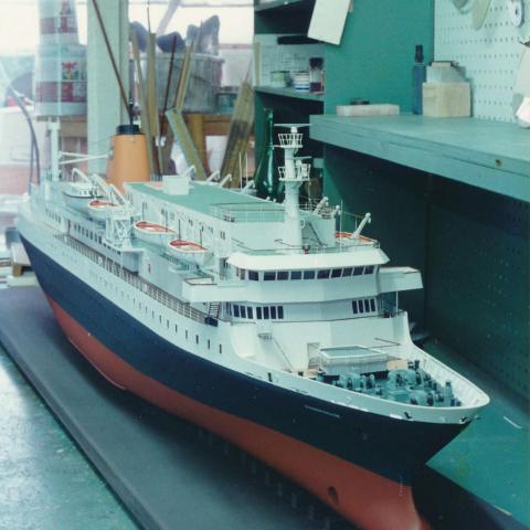 MV Prinsendam circa  1978. Model size 4 ft  2inches