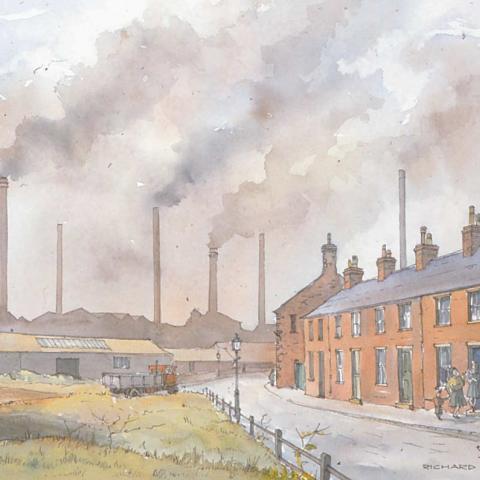 British Midlands street circa 1935