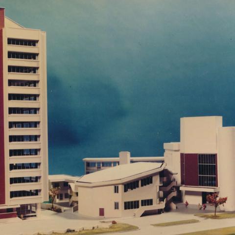 Architects model of the Yabba Baptist Church complex in Lagos.